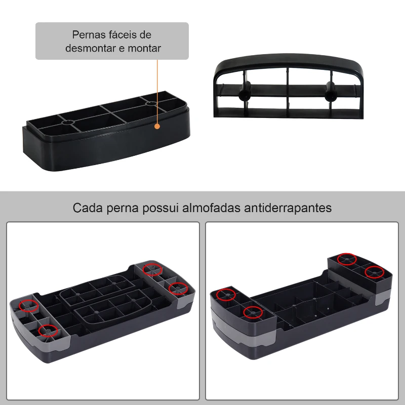 HOMCOM Step para Exercício Aeróbico Plataforma Step com Altura Ajustável em 2 Níveis com Carga Máxima 120kg para Exercício em Academia Casa 68x29x10-15cm Preto