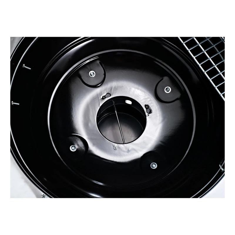 Outsunny Barbecue a Carvão com Termômetro Prateleira e Rodas para Jardim Exterior Campismo 57x63x94 cm Preto e Prata