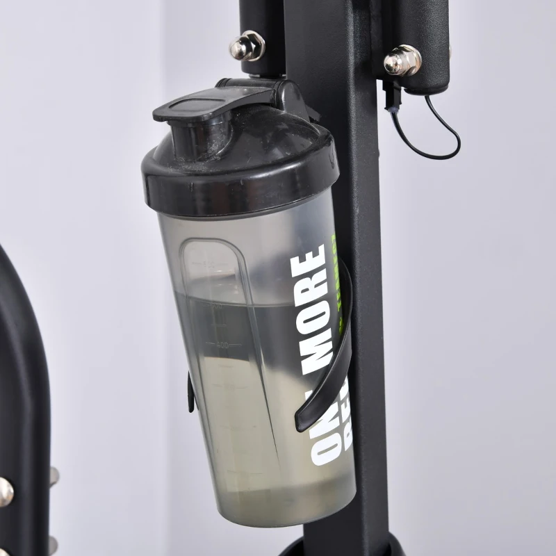 HOMCOM Bicicleta elíptica de fitness com tela LCD e resistência bidirecional ajustável de 8 níveis suporte de copo Volante 7 kg e 2 rodas 103x71x157 cm Preto