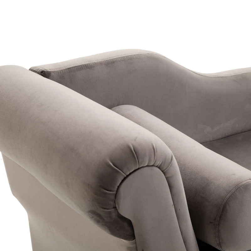 HOMCOM Poltrona Relax com Almofada Almofada Estofada de Pelúcia 160x56x75cm Grande Espaço Alta Qualidade  Resistente e Estável.