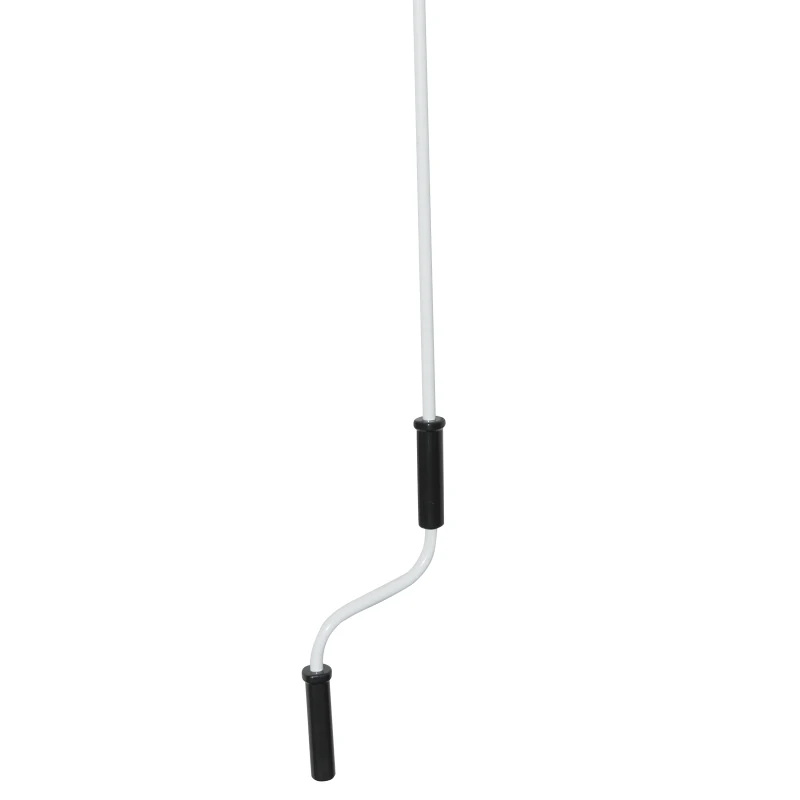 Outsunny Toldo Manual 3,5x2,5 m de Alumínio Toldo de Varanda Pátio com Manivela Resistente a Água Proteção Solar UV Branco