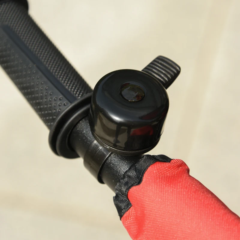 HOMCOM Triciclo para Crianças 2 em 1 com capota ajustável acima de 18 Meses vermelho 92x51x110cm