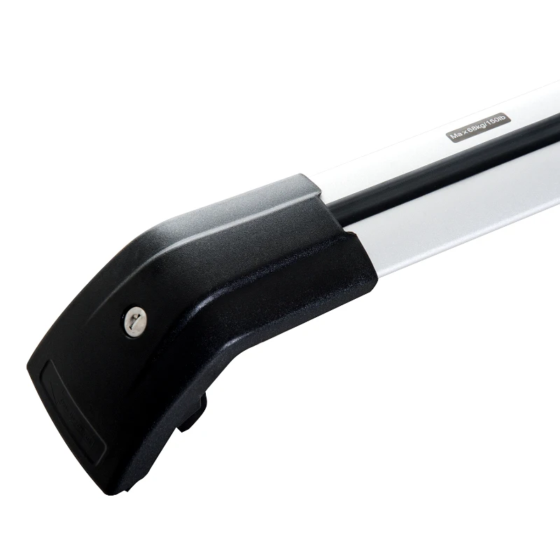 HomCom Conjunto de Barras de Tejadilho para Carro tipo Porta-Bagagens de Tejadilho de Alumínio com Fecho Adequado para 107,5-117cm