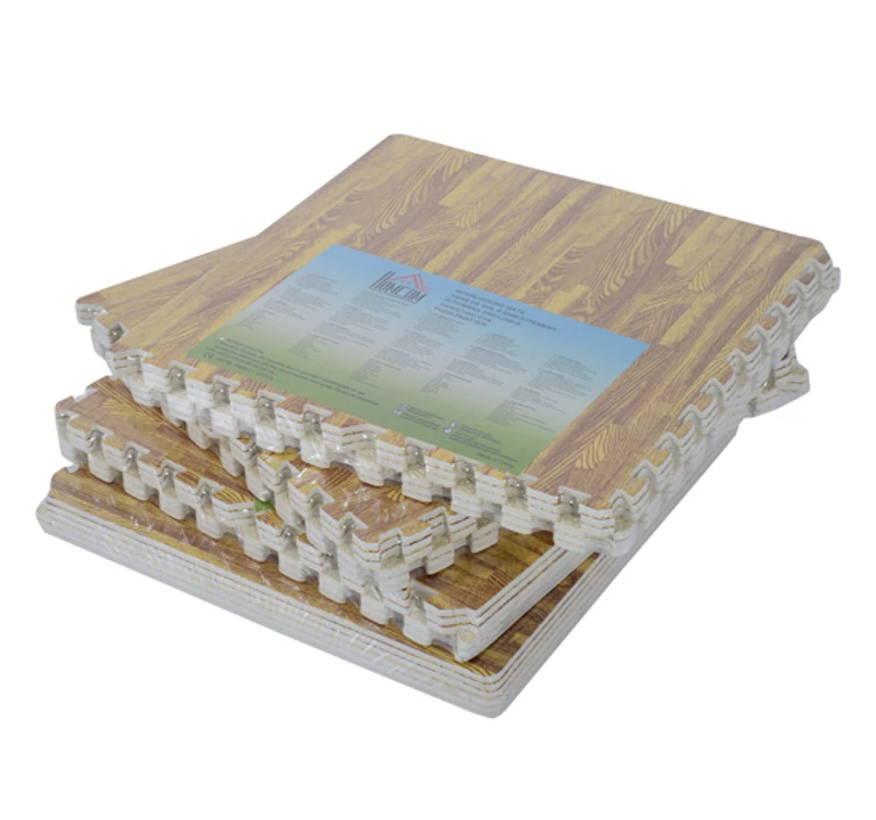 Tapete Puzzle para Crianças ou Ginásio– Cor: madeira – Espuma de Borracha EVA – 9 metros quadrados