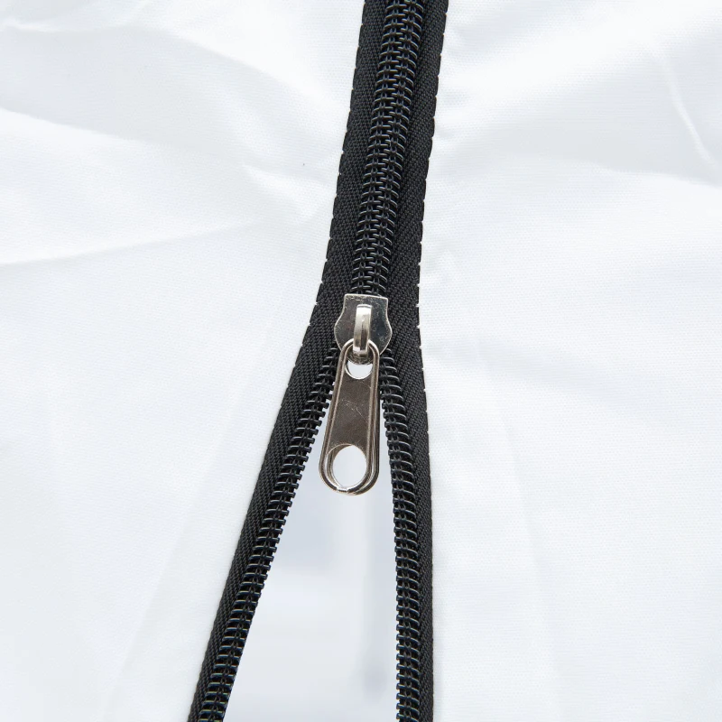 Outsunny Tenda dobrável para jardim 3x3m Redes mosquiteiras Removível com zíper 4 orificios de drenagem tecido oxford 420D Branco