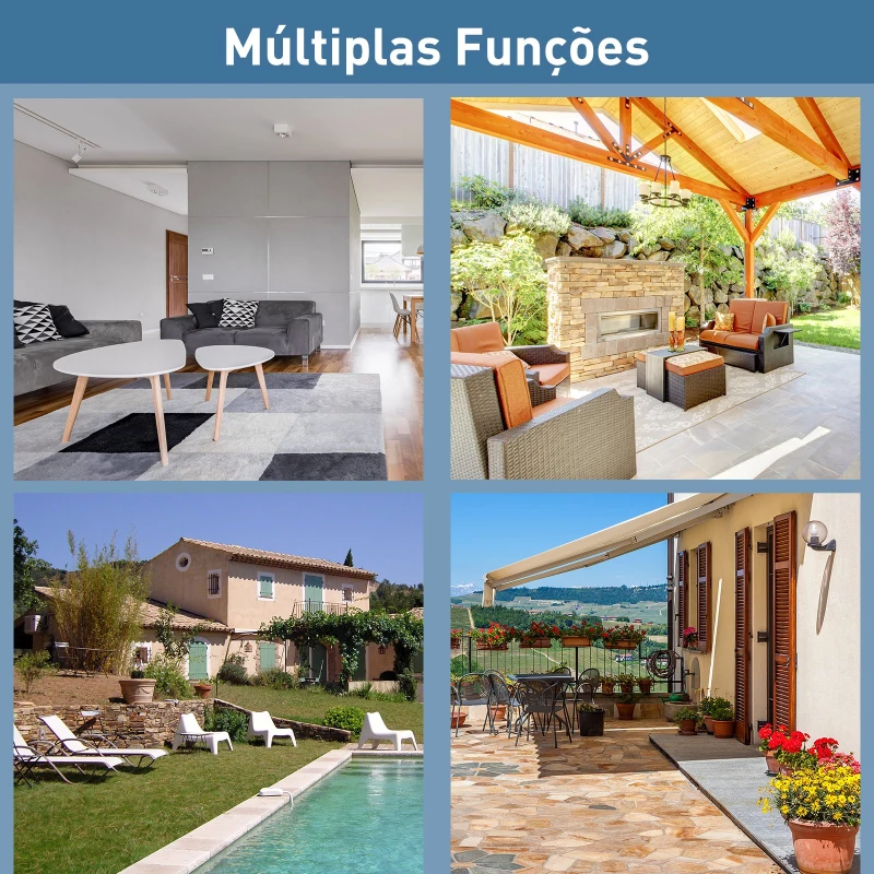 Outsunny Toldo Lateral Retrátil de Exterior 350x180cm Toldo de Privacidade Extensível com Proteção Solar para Jardim Balcão Bege