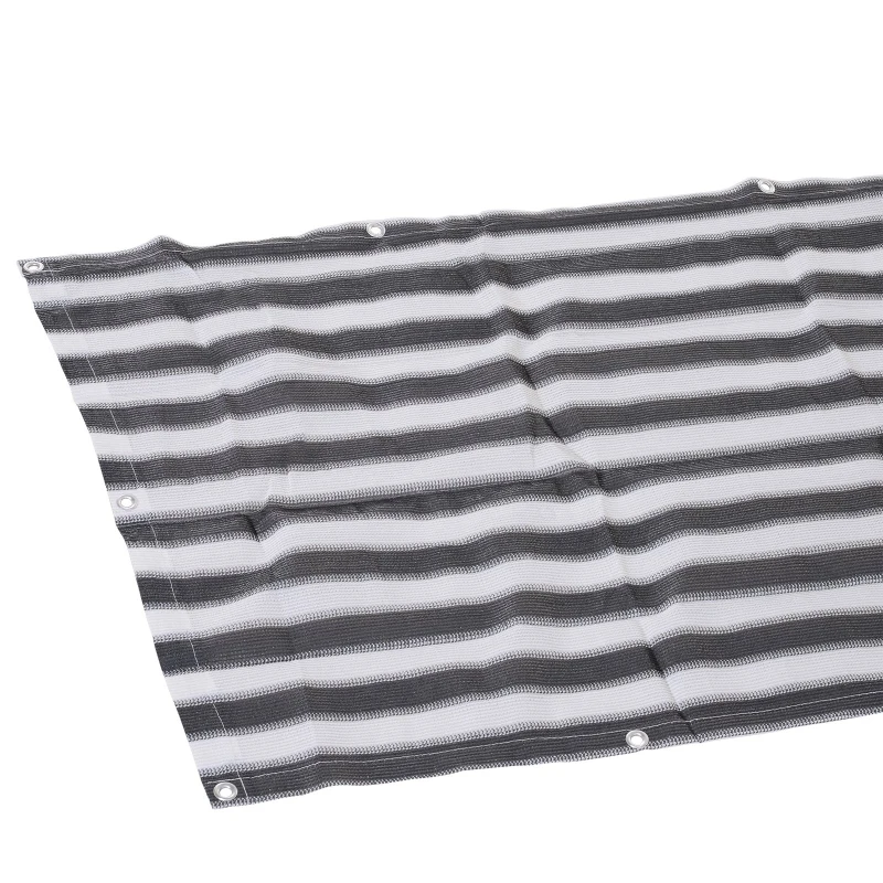 Outsunny 2 Peças de Revestimento de Varanda 500x90cm Tela de proteção de privacidade HDPE Cinza e Branco