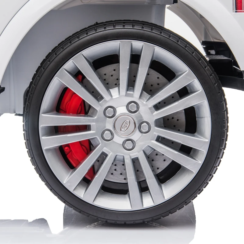 HOMCOM Carro Elétrico para Crianças de 3-6 Anos com Licença de Land Rover Controle Remoto 102,5x69x55,4 cm Branco