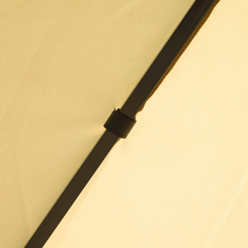Outsunny Pérgola de Jardim  Pérgola de Exterior com Teto Duplo Mosquiteira e Orifícios de Drenagem 300x300x265 cm Bege