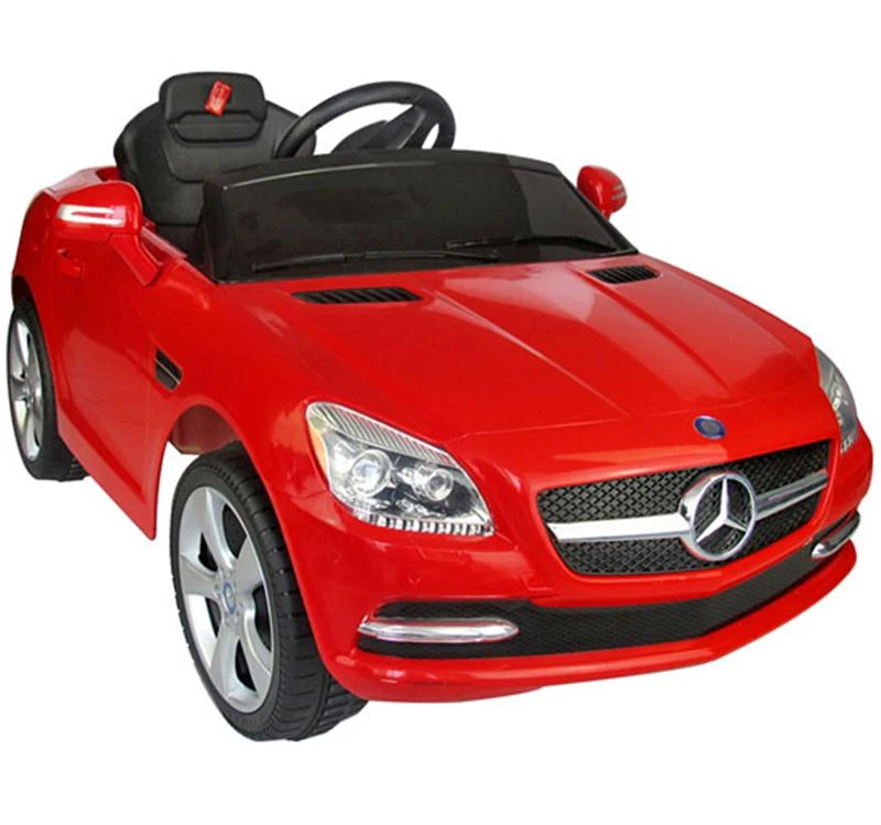 Carro Elétrico Infantil Bateria 6V Telecomando MP3 Buzina Luzes Mercedes Vermelho