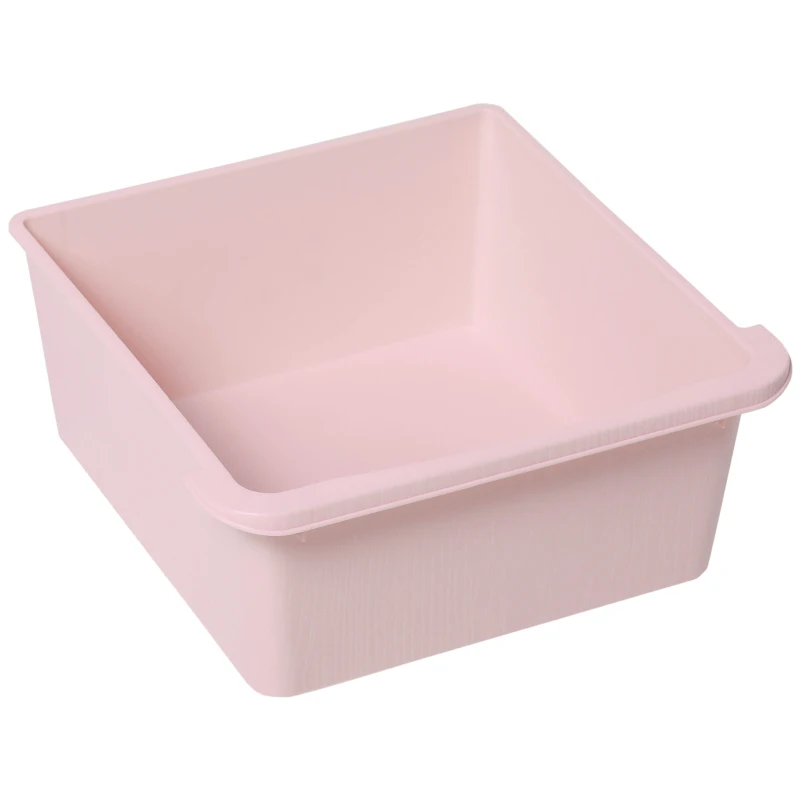 HOMCOM organizador de brinquedos Infantil para crianças acima de 3 anos com 3 Gavetas e Alças amplo espaço de armazenamento para Brinquedos Roupas Livros 37x37x56,5 cm Rosa