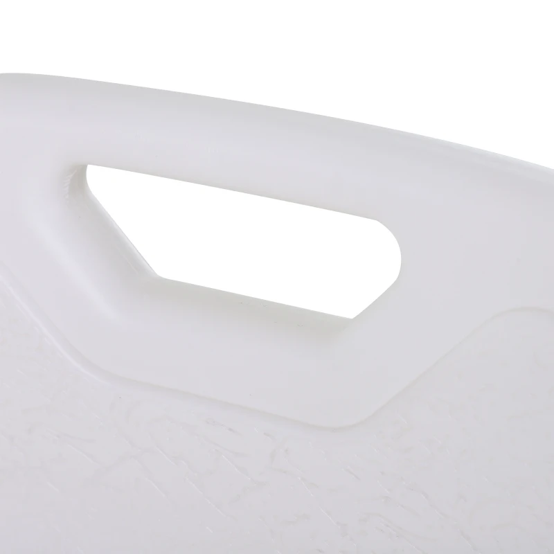 HOMCOM Cadeira para Duche Antiderrapante com Altura Ajustável em 6 Níveis Apoio para os Braços e Encosto 51,5x51,5x71-84 cm Branco