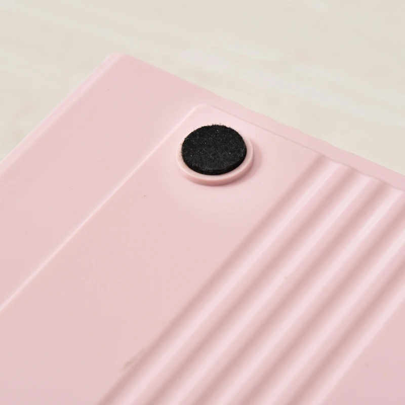 PawHut Caixa de Areia para Gatos Dobrável com Pá Coletora Branco e Rosa 54x43x42cm