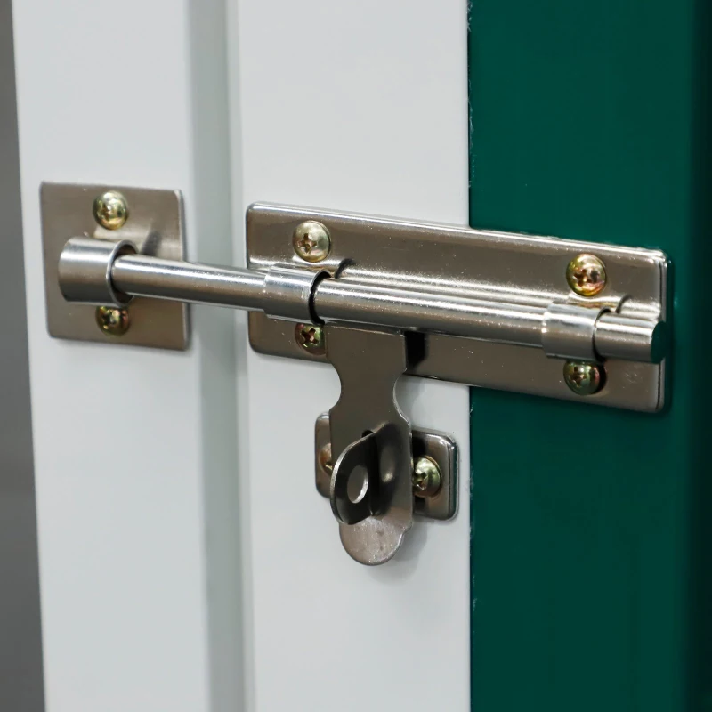 Outsunny Galpão de jardim com porta com trava 143x89x186cm