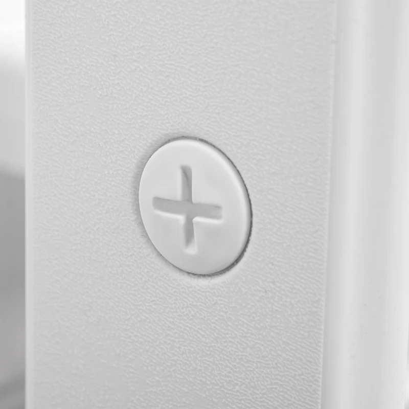 HOMCOM Torre de Aprendizagem para Crianças Banco Infantil com Altura Ajustável em 3 Posições e Plataforma Antiderrapante para Cozinha Sala de Jantar Casa de Banho 47x47x90cm Branco