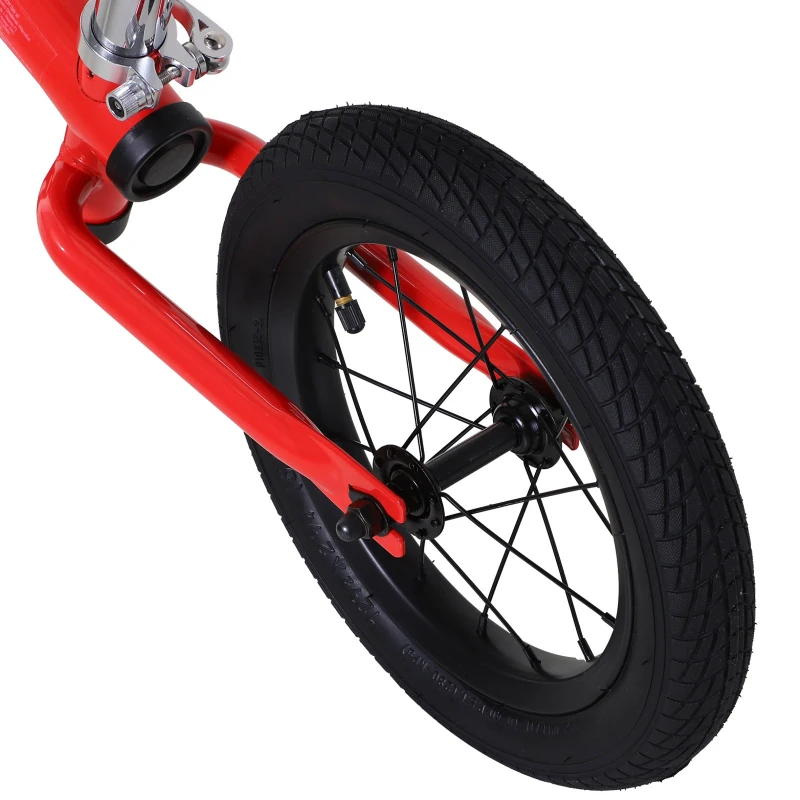 HOMCOM Bicicleta sem pedais Altura do assento ajustável 31-45cm para crianças acima de 2 anos Vermelho