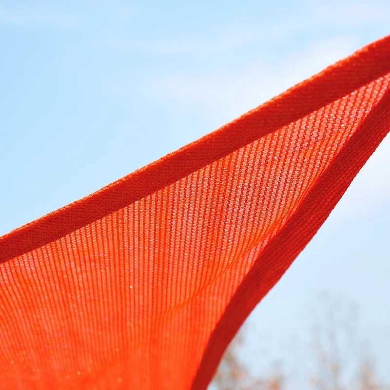 Outsunny Toldo Vela 4x4x4m Triângulo Cor Vermelho Parasol Terraço Jardim Camping