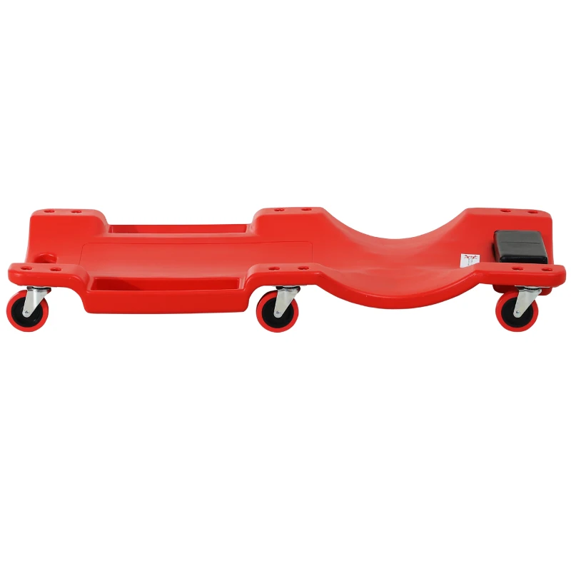 DURHAND Maca de oficina com rodas Plataforma de trabalho mecânico Creeper Maca Mecânica Fácil de limpar com bandejas laterais 100x48x12cm