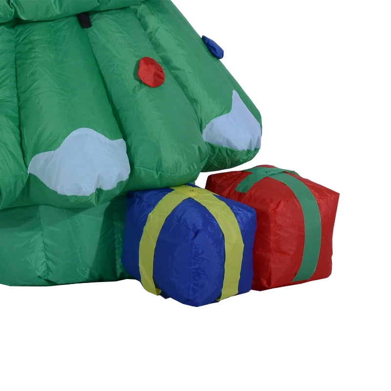 HomCom® Árvore de Natal Multicor Pano 80x70x130-160cm