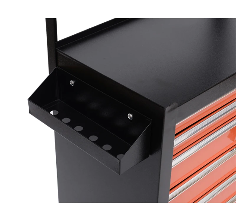 HomCom® Carro de Ferramentas Oficina Móvel 7 Gavetas 1 Fechadura 2 Chaves 4 Rodas – Cor Preto