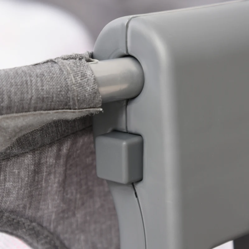 HOMCOM Berço dobrável e portátil para viagem com bolsa de transporte coberta removivel  carga 15 kg 70x74x78 cm cinza