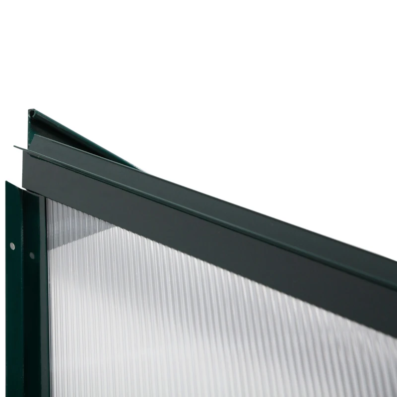 Outsunny Estufa de Policarbonato com Telhado Ajustável Resistente a UV para Jardinagem 192x125x221 cm Transparente e Verde