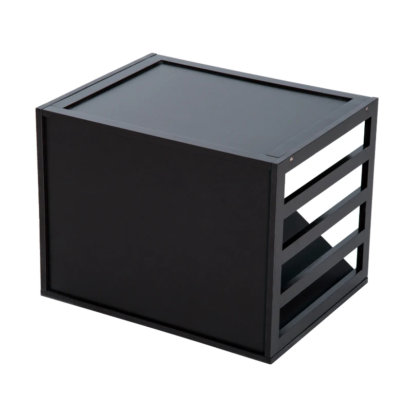 HomCom Garrafeira Madeira Estante de Vinho Forma X Creativo e Decorativo Empilhável para 16 Garrafas Castanho - 45x35x34.5cm