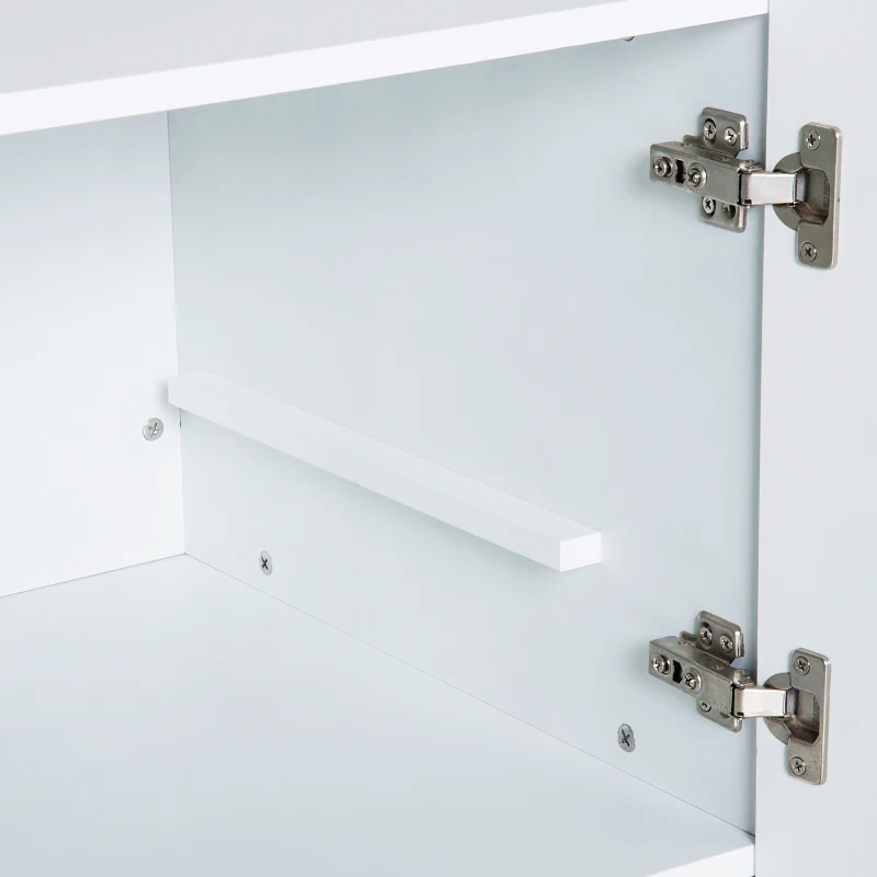 PawHut Casa para Gatos de Madeira Móvel Caixa de Areia para Gatos com Porta com Dobradiça e Orifício de Entrada em Forma de Gato Caverna para Gato 60x41x51cm Branco