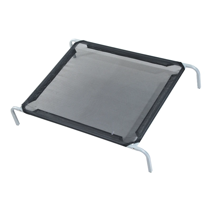 PawHut Cama Elevada para Animais de Estimação Cama para Cães e Gatos Desmontável Tecido Textilene Exterior Jardim Terraço 89x58x20cm Preto