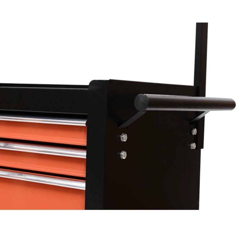 HomCom® Carro de Ferramentas Oficina Móvel 7 Gavetas 1 Fechadura 2 Chaves 4 Rodas – Cor Preto