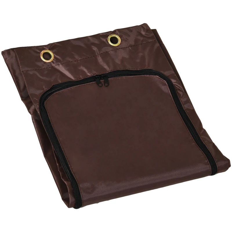 HOMCOM Carrinho de limpeza profissional com saco de lixo com rodas com tampa 131x56x93 cm