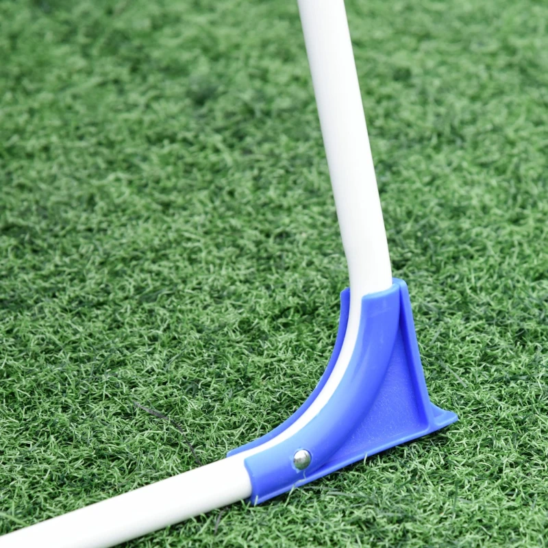 Outsunny Conjunto de Mesa e Cadeiras de Exterior Dobrável para Jardim com Chapéu de Sol Ajustável 100-125 cm e Proteção Solar Azul