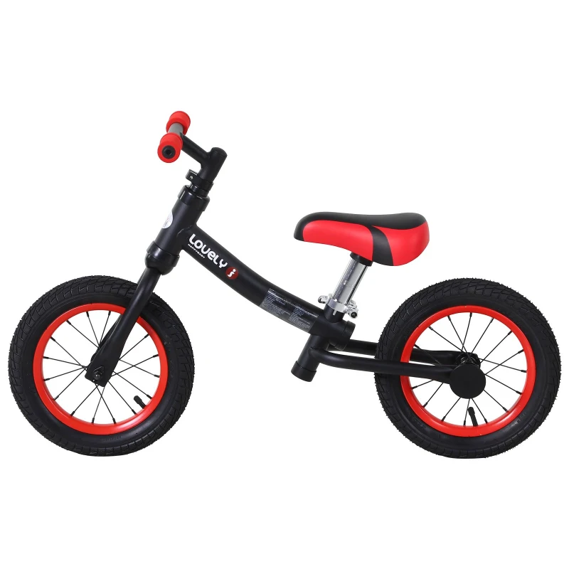HOMCOM Bicicleta sem pedais Altura do assento ajustável 31-45cm crianças acima de 2 anos cor Preto carga 25kg| AOSOM PT