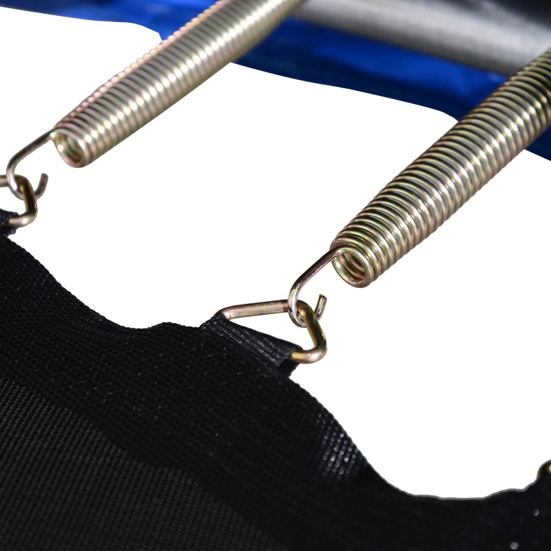 HOMCOM Trampolim de Jardim Φ244cm Trampolim para Crianças e Adultos cm Rede de Segurança Cobertura nas Bordas e Escada para Exterior Azul