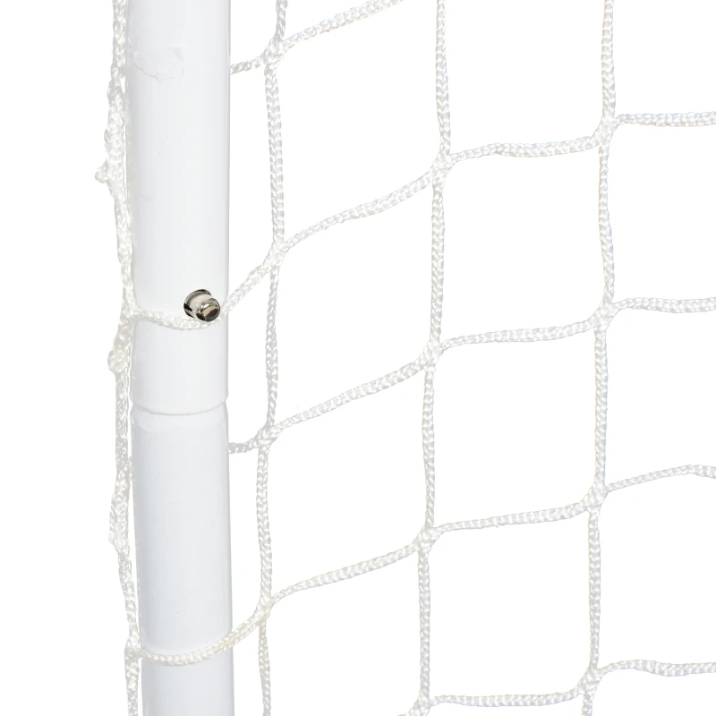 HOMCOM Conjunto de 2 balizas de futebol com rede e bola para crianças e adultos 78x46x 56cm Branco