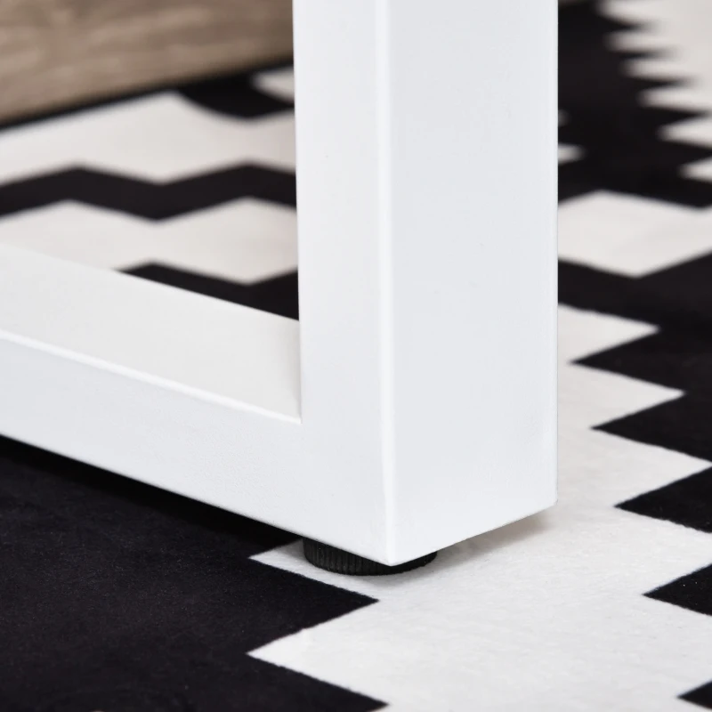 HOMCOM Secretária em forma de L  giratória de 360º  com prateleira de 2 níveis em S Grande espaço de armazenamento 220x55x76 cm Carvalho