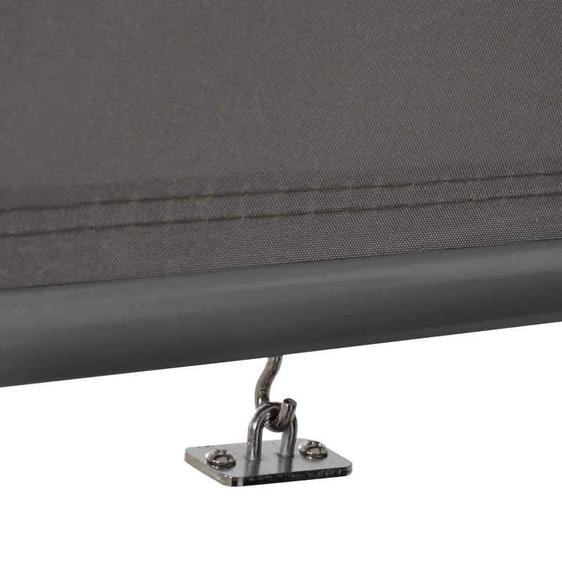 Outsunny Toldo Vertical de Parede com Alça para Sombra e Privacidade 160x250 cm Cinza