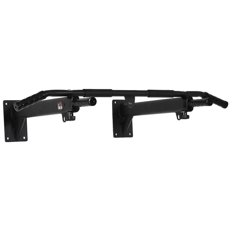 HOMCOM Barra de Elevações para Parede Treinamento Muscular Pull Up para Casa Carga Máxima 150kg 93,5x65x17 cm Preto