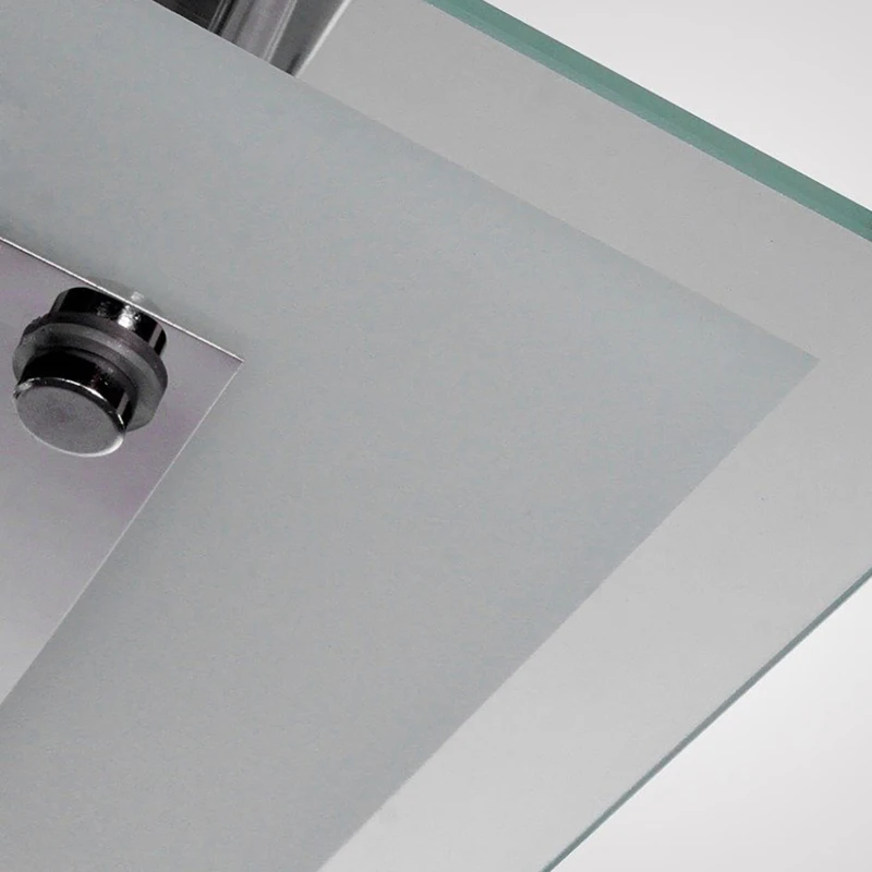 HOMCOM Lâmpada de teto de cristal K9 para lâmpadas G9 máx. 40W  Lâmpada de cristal LED moderna para quarto Sala de estar Aço inoxidável 40x40x16 cm Prata