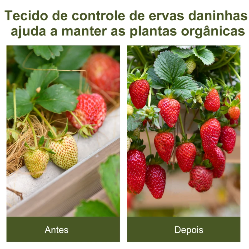 Outsunny Malha Geotêxtil 2x50 m Malha de jardim contra ervas daninhas 100 g / m² rolo de malha preto