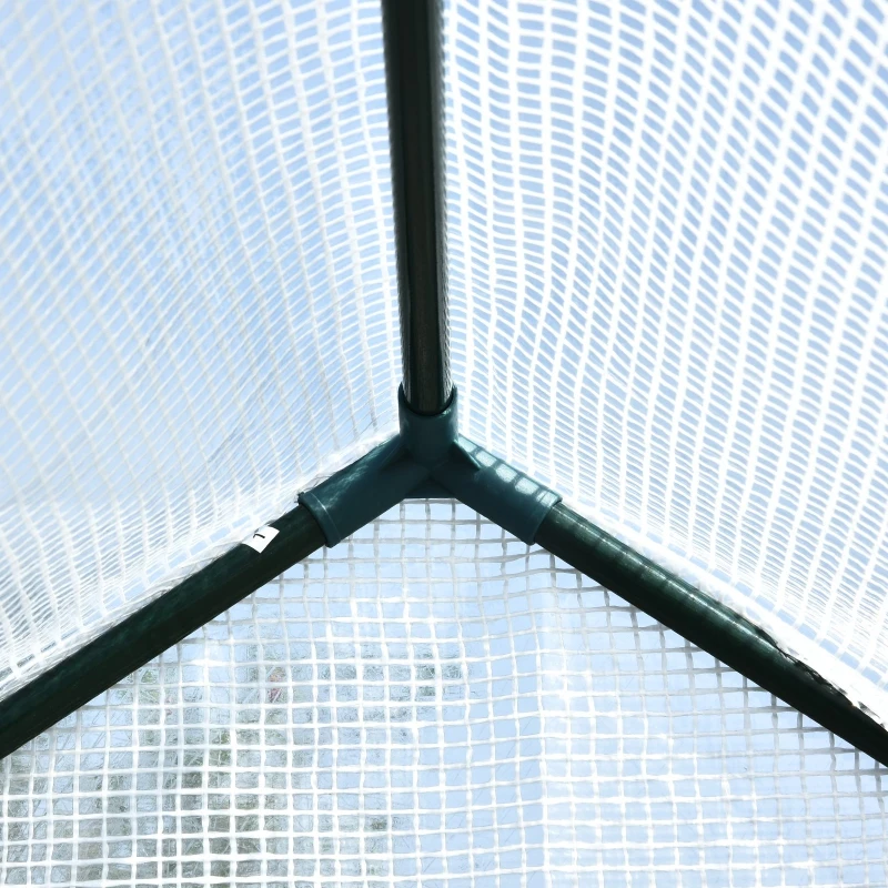 Outsunny Estufa com prateleiras para flores, cultivo de plantas com porta zip resistente à água UV Malha PE 186x120x190cm