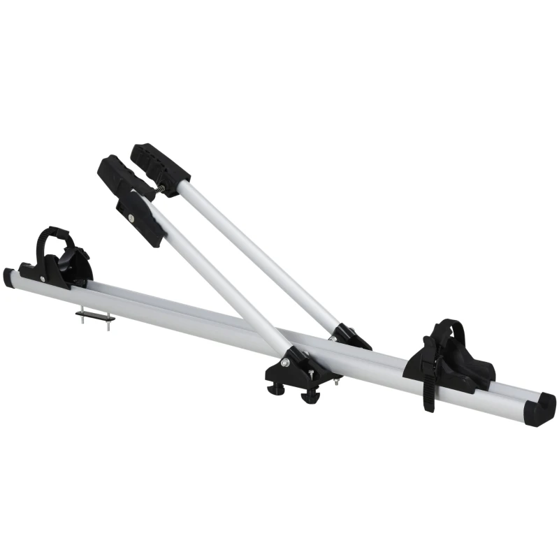 HOMCOM Portador de bicicleta do telhado Para carro com ajustável de 0-180 graus 132x21x66 cm