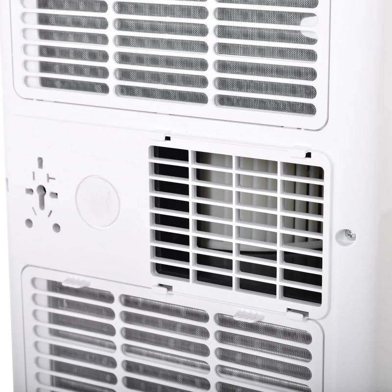 HOMCOM Ar Condicionado Portátil 7000BTU 3 em 1 Refrigerador Desumidificador e Ventoinha com Temporizador LED e Controlo Remoto Silencioso 30,5x32,8x67,8 cm Branco