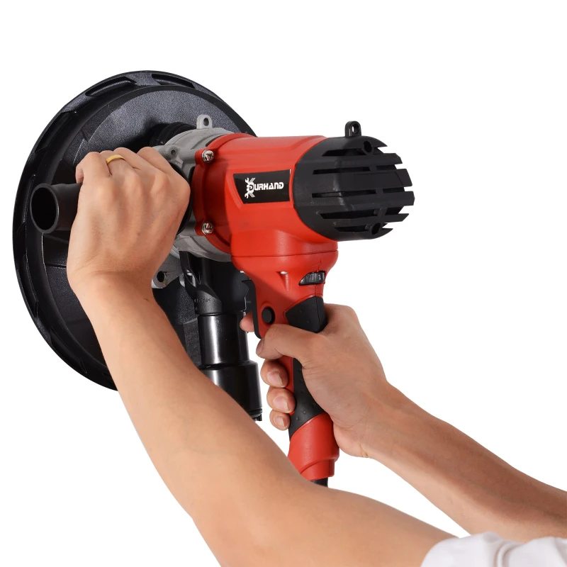 DURHAND® Lixadora de Parede Eléctrica Profissional com Saco para o Pó 6 Discos de Lixa