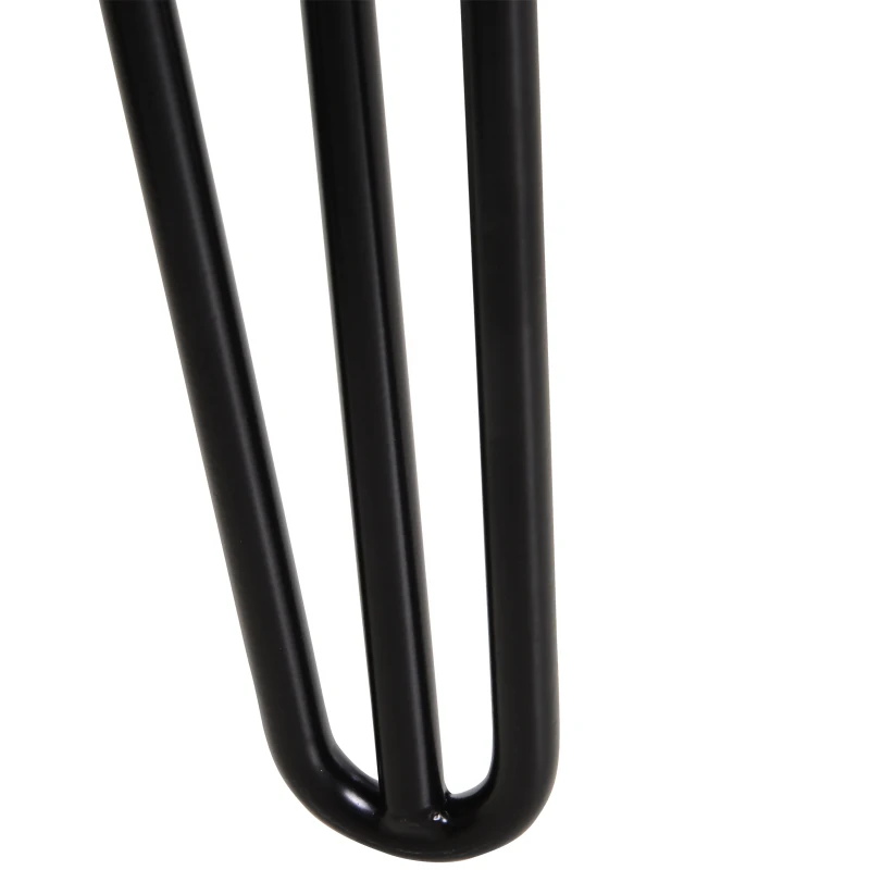 HOMCOM Pernas de mesa tipo pernas de garfo de 4 peças 3 hastes Pés de aço resistentes para móveis com protetores pretos Acessórios incluídos 12x12x71cm