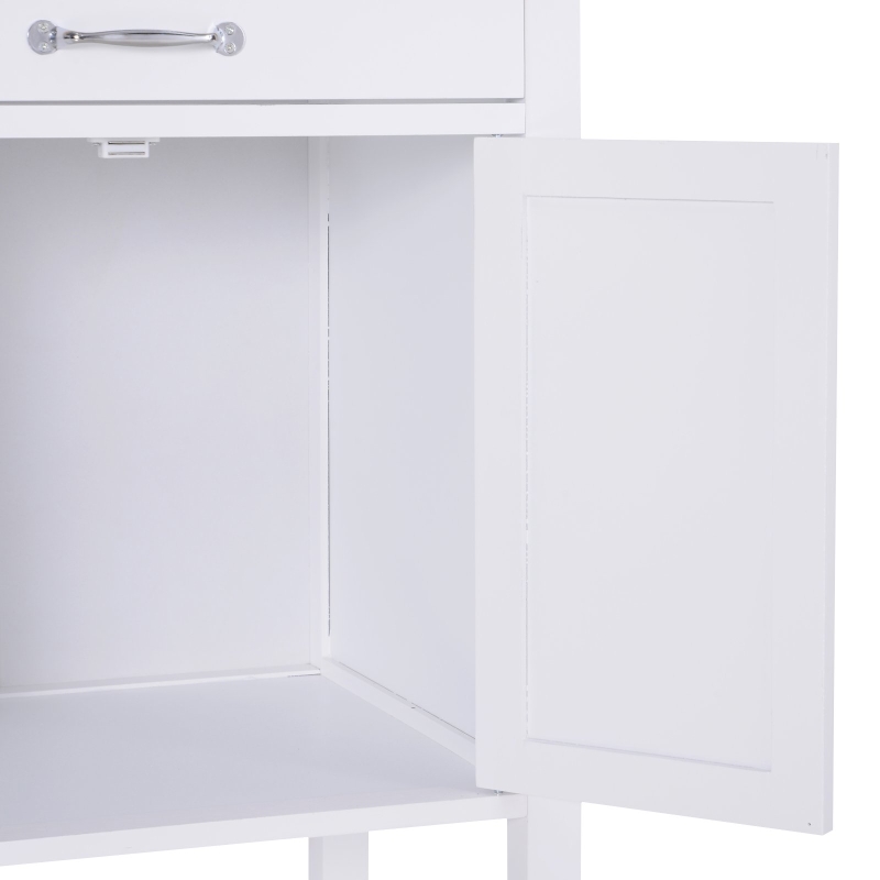 HOMCOM Carrinho de Cozinha com Rodas e Prateleira e Gaveta 65x48x90 cm