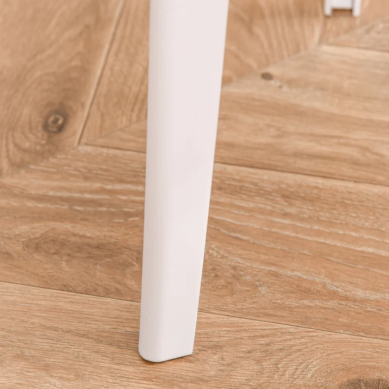 HOMCOM Conjunto de mesa e 2 cadeiras infantil para atividades com encosto e bordas redondas para crianças acima de 2 anos  76,5x54,5x49,5 cm Multicolor