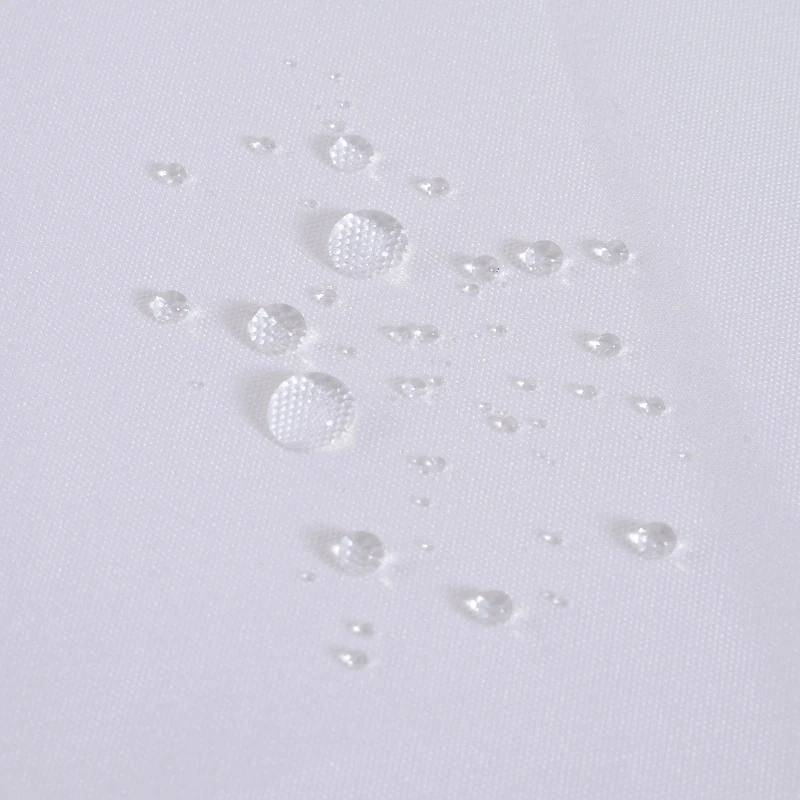 Outsunny Chapéu de Sol de Jardim Ø295x250cm com Manivela Chapéu de Sol Exterior com Mecanismo de Inclinação e Mastro Desmontável de Metal para Terraço Piscina Pátio Branco