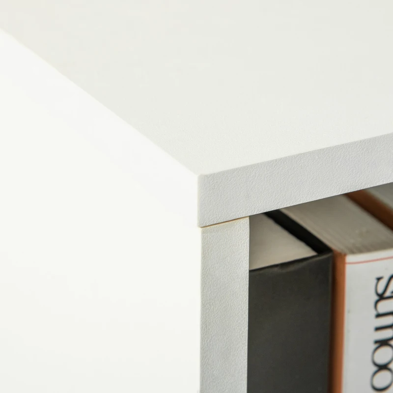 HOMCOM Estante para Livros com 3 Compartimentos de Armazenamento Livros Plantas para Sala de Estar Estúdio Dormitório 62,2x24x102,4cm Branco