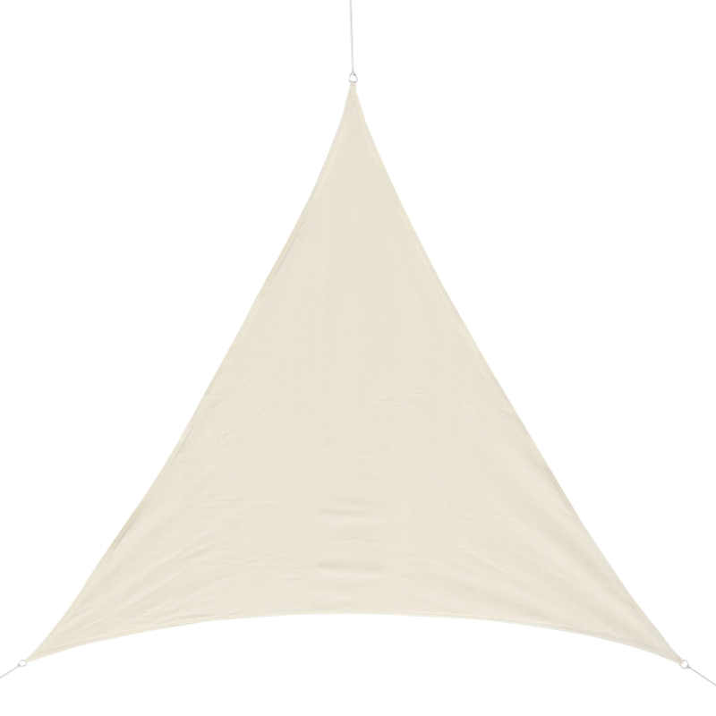 Outsunny Toldo Vela triangular 3x3x3m para varanda jardim Cor Creme